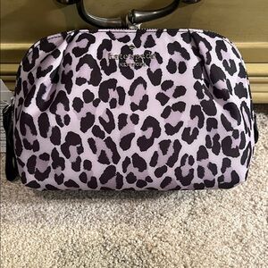 Kate Spade Lavender and Black Leopard Cosmetic Bag NWT